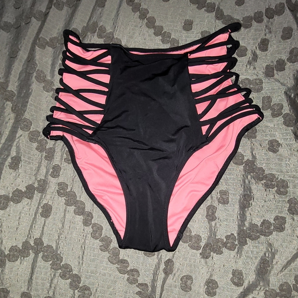 VS Pink high waisted bikini bottoms